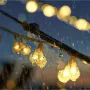 Соларен градински гирлянд топки 12 метра, снимка 4
