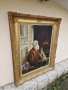 Уникална антикварна белгийска майсторска авторска картина масло върху платно , снимка 6