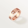 CARTIER Love Rose Gold 3 Diamonds Classic Model Пръстен, снимка 7