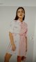 рокля риза бяло и розово хл, снимка 1 - Рокли - 40852057
