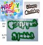 Happy Birthday надпис Рожден ден пластмасов резец форма за фондан тесто бисквитки, снимка 1 - Форми - 28640479