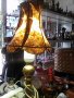 Настолна месингова лампа с абажур, снимка 1 - Други ценни предмети - 36959844