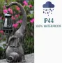 Винтажна резинена скулптура на слон, Соларно задвижвана IP44 Градинска украса навън, снимка 5
