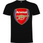 Нова мъжка тениска на футболния отбор Арсенал (Arsenal) в черен цвят 