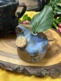 Едно бонбонче💙  Студийна  керамична маслена лампа. Ръчна изработка, синя капкова глазура , снимка 5