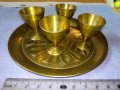 СТАР КРАСИВ ОРИЕНТАЛСКИ СТИЛ БРОНЗОВ СЕРВИЗ 4 ЧАШКИ с ПОДНОС Ръчно МАЙСТОРСКИ ОРНАМЕНТИРАНИ 42698, снимка 9