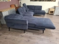 ПРОМОЦИЯ!!! Тъмно сив П - образен ъглов диван Carsten с ел. лежанка, снимка 7