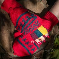 Перуански ръкавици с отворени пръсти и капаче различни цветове, снимка 1 - Ръкавици - 42999750