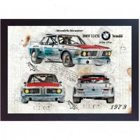 BMW БМВ М3 постер плакат Арт. стил Леонардо да Винчи, снимка 1 - Картини - 35549022