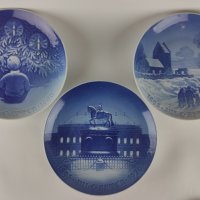 Колекционерски чинии Bing & Grondahl - Дания, голям размер, снимка 1 - Антикварни и старинни предмети - 43330186
