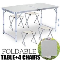 Разпродажба! Сгъваема къмпинг маса с 4ри стола, снимка 2 - Къмпинг мебели - 30459709