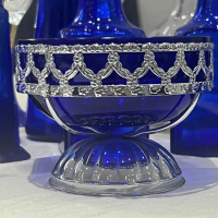 Бутилка за ракия синьо стъкло , снимка 3 - Антикварни и старинни предмети - 44877607