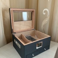 Хумидор кутия за пури с дигитален хигрометър, снимка 2 - Табакери - 43263351