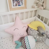Възглавнички за бебе - Звезда,Луна,Рибка, снимка 1 - Спално бельо и завивки - 32506267