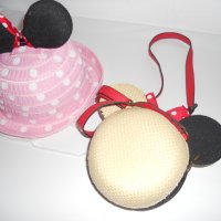 Детска Сламена капела  шапка  и чантичка на Мини маус  Нови в комплект!!, снимка 3 - Раници - 34937605