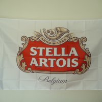 Stella Artois знаме флаг Стела Артоа бира реклама бяло белгийска , снимка 2 - Декорация за дома - 39749758