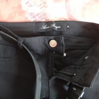 Черен панталон с колан AMN JN, снимка 4 - Панталони - 29044246