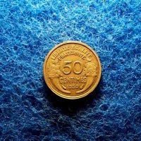 50 центимес Франция 1939, снимка 2 - Нумизматика и бонистика - 32574580