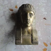 Старинна бронзова пластика фигура фараон бог, снимка 1 - Антикварни и старинни предмети - 42998847
