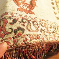 Старинно турско молитвено килимче джамията Селимийе в Едирне - красота в златни нишки - направете, снимка 5 - Антикварни и старинни предмети - 34592436