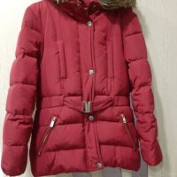 Зимно топло яке ZARA с вата от естествен пух и качулка  , снимка 1 - Детски якета и елеци - 27192063