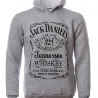 Нов мъжки сив суичър с трансферен печат JACK DANIELS (Джак Даниелс) , снимка 3 - Суичъри - 27692295