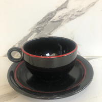 Комплект керамични чаши за чай - 6 броя, снимка 1 - Сервизи - 44893934