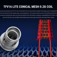 Smok TFV16 Lite Conical Mesh 0.2ohm coil изпарителна глава, снимка 3 - Вейп без пълнители - 28003483