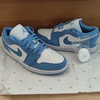 Nike Air Jordan 1 Low Blue unc university blue white обувки Маратонки Кецове номер 43 размер, снимка 1 - Маратонки - 37561071