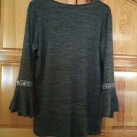 Дамска блуза с дълъг ръкав с камъни, снимка 2 - Блузи с дълъг ръкав и пуловери - 43254553