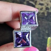 Красив сребърен пръстен с Пурпурен Аметист , снимка 10 - Пръстени - 40741582