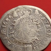 Сребърна монета 15 кройцера 1686г. Леополд първи Кремниц Унгария 29773, снимка 12 - Нумизматика и бонистика - 42984847