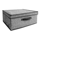 Кутия за съхранение, със сив капак ,40x40x20 см, снимка 1 - Органайзери - 43396876