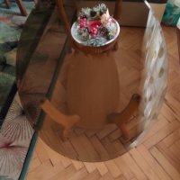 Холна маса със стъклен плот, снимка 4 - Маси - 43558624