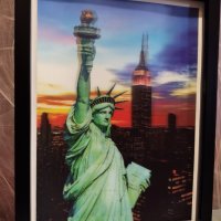 3D картина (30/40см) Статуята на Свободата, снимка 2 - Картини - 39266761