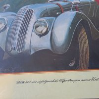 Литография ретро автомобил BMV, Bugatti,  Mercedes Benz , снимка 11 - Колекции - 38767394