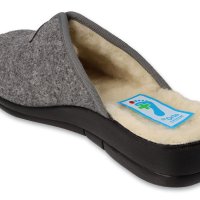 Dr Orto Полски дамски чехли с естествена вълна, Сиви № 35-42, снимка 3 - Пантофи - 43394670