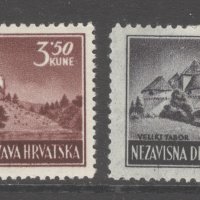 Хърватия 1943 - Мi №98/99 - комплектна серия чиста, снимка 1 - Филателия - 44026173