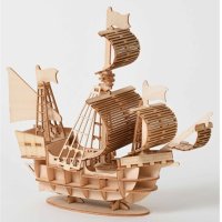 3D Дървен Пъзел Кораб, снимка 1 - Пъзели - 44127645