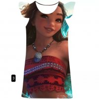 Детска 3D рокля Moana за момичета, 8цвята - 023 , снимка 3 - Детски рокли и поли - 37612333