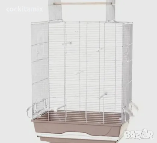Отворена клетка за птици Амбра бяло и бежово - 57 / 37 / 89см, снимка 1