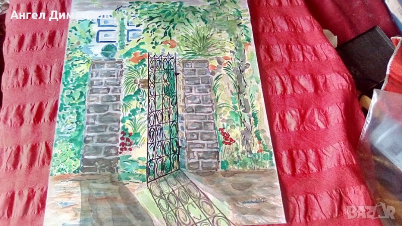 Акварел картина подписан , снимка 1