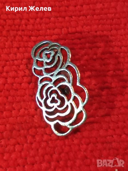 ВЕЛИКОЛЕПНА ФЛОРАЛНА СРЕБЪРНА ОБЕЦА СРЕБРО 925 АНГЛИЯ АЖУРНА РЪЧНА МАЙСТОРСКА АРТ ИЗРАБОТКА 39948, снимка 1