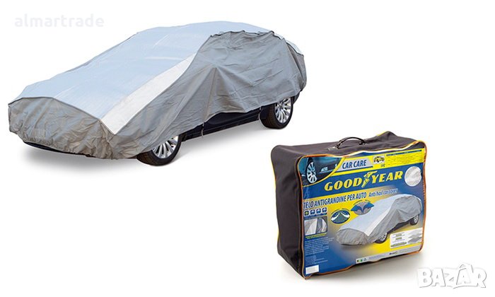 Покривало за автомобил против градушка GOOD YEAR, Размер M/L, 482x178x119 cm, Сив, снимка 1