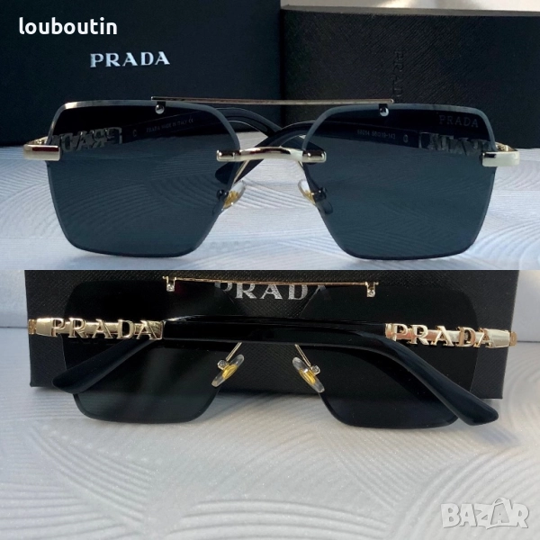 Дамски Мъжки слънчеви очила с правоъгълни 2 цвята черни , снимка 1