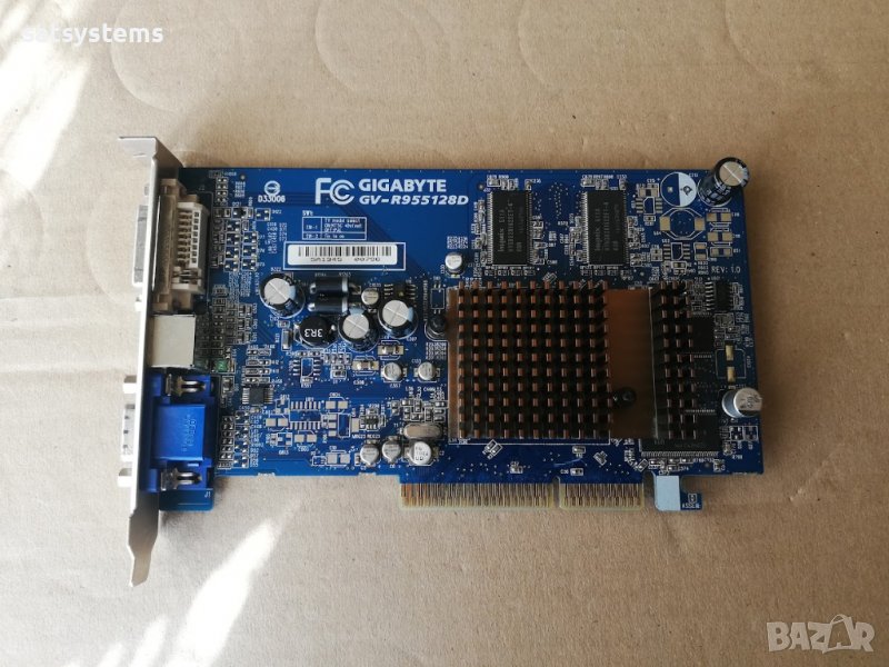 Видео карта ATi Radeon Gigabyte R9550 128MB DDR 128bit AGP, снимка 1