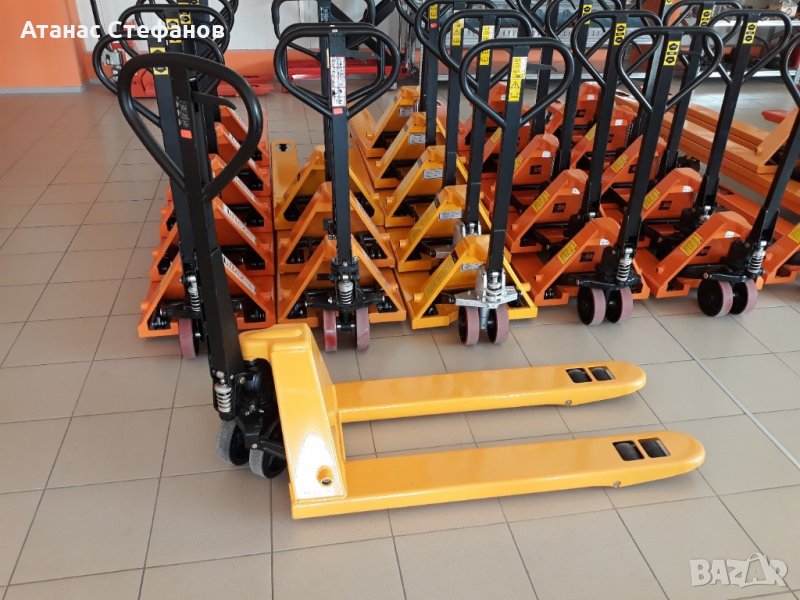 Усилена (тежкотоварна) палетна количка на най-добри цени, снимка 1
