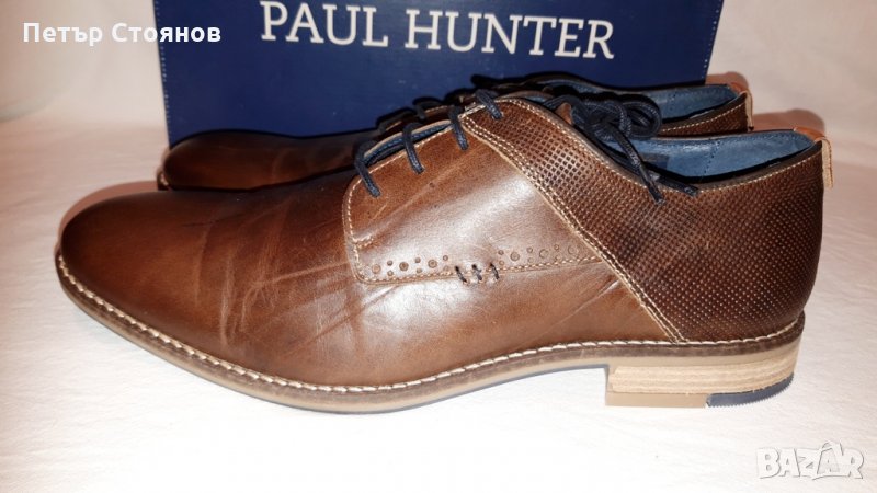 Стилни и удобни мъжки обувки от естествена кожа PAUL HUNTER №44, снимка 1
