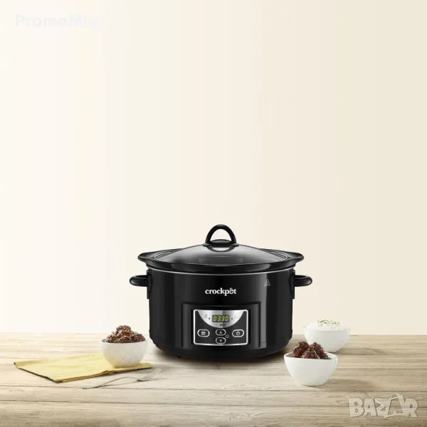 Уред за бавно готвене Crock Pot SCCPRC507B Slow Cooker 4.7л Съд за готвене с капак, снимка 1