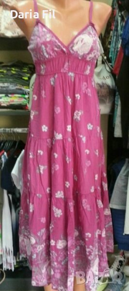 Дълга рокля с тънки презрамки, снимка 1